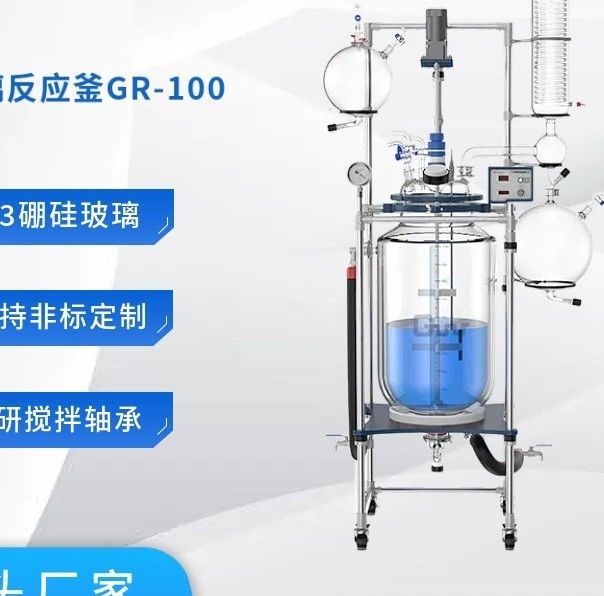 GR-100调速双层玻璃反应釜图片